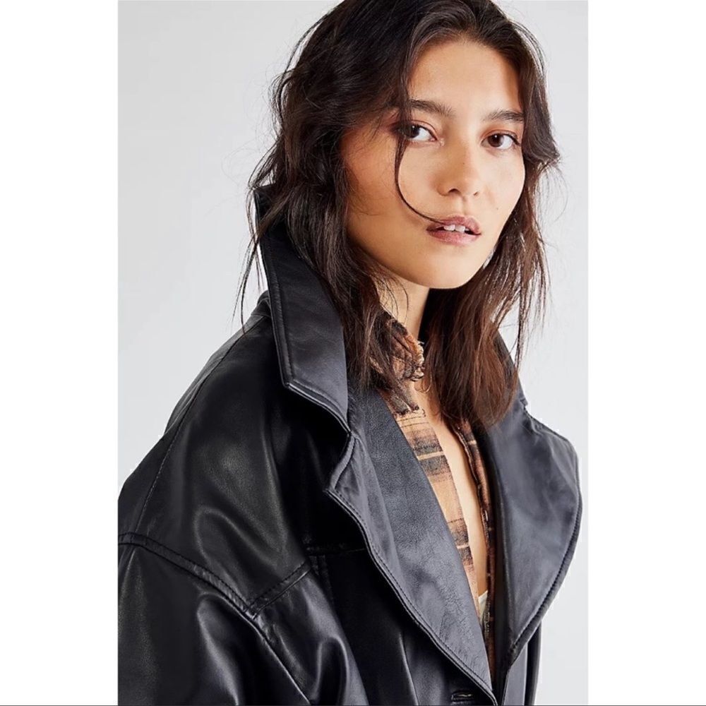 Deadwood Olga Leather Trench Coat - Picture 10 of 13